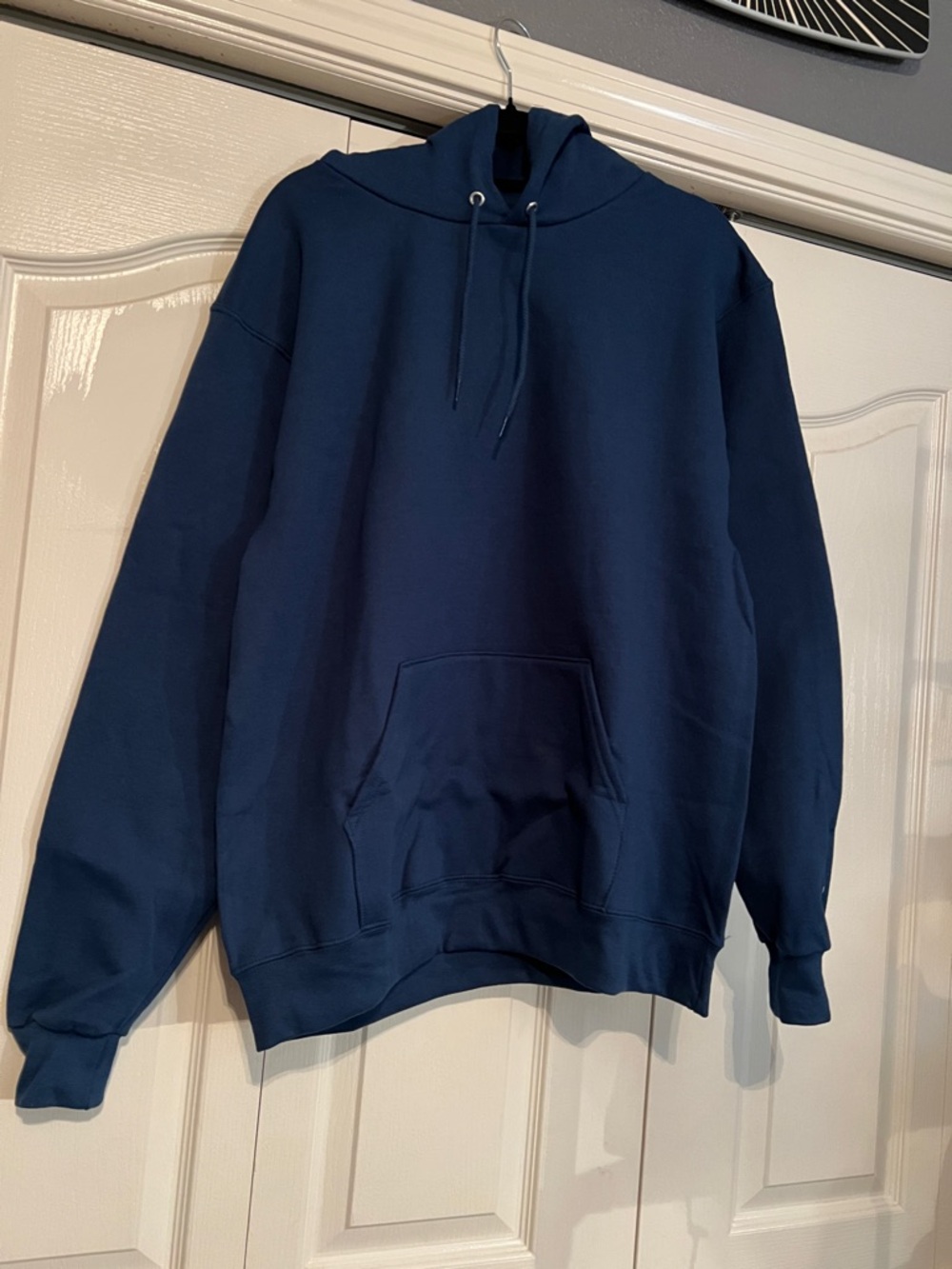 Champion Navy Hoodie Men’s Large Pullover Sweatshirt Classic Logo - Picture 5 of 9